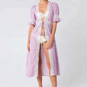 Palmacea Lavender Lace-Trim Cover-Up/Tunic NWT SMALL